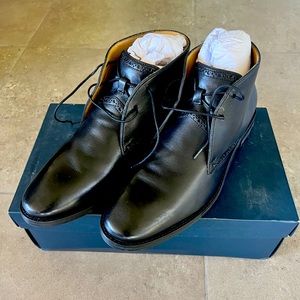 Cole Haan Cambridge Chukka leather boots blk mens US8/41 new in box